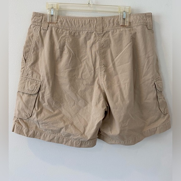 Jones New York Sport Shorts 14 Cargo Pockets 100% Cotton Khaki Tan Drawstring - Picture 6 of 6
